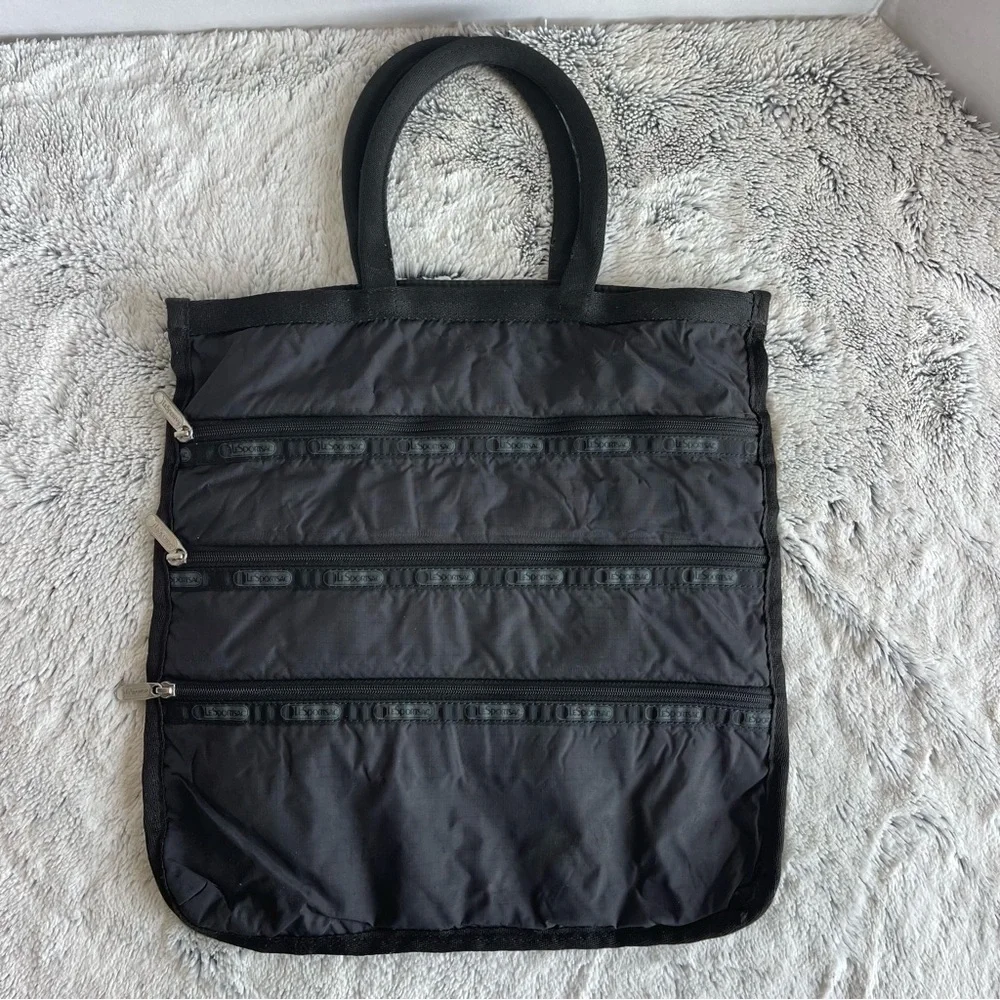 LeSportsac Handbag/Shoulder Bag, 2-way, Black, 3 Pockets